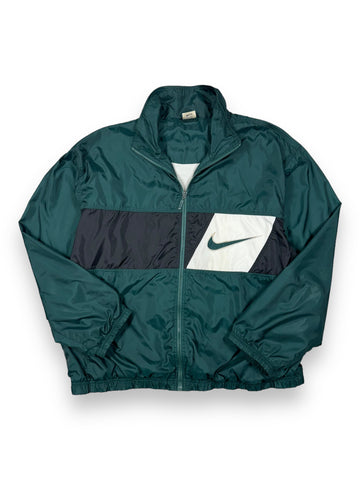 1990s Nike Forest Green Windbreaker - XL