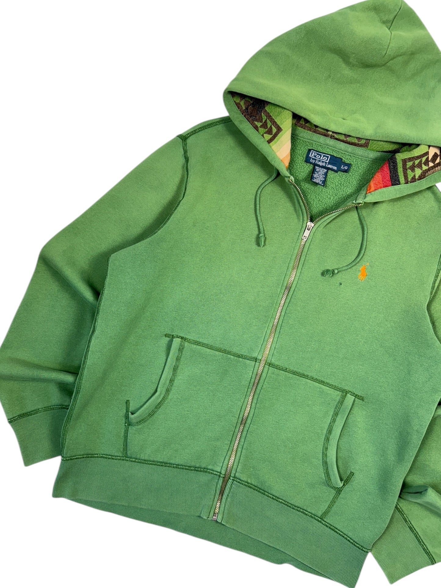 Polo Ralph Lauren Sun Fade Zip Up Hoodie - L