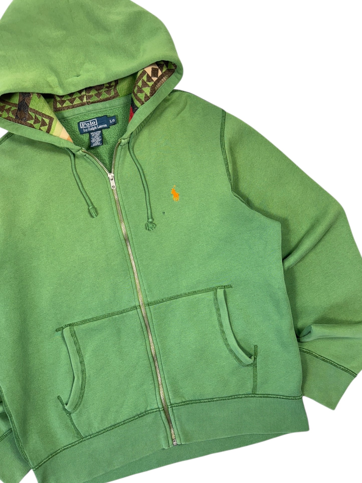 Polo Ralph Lauren Sun Fade Zip Up Hoodie - L