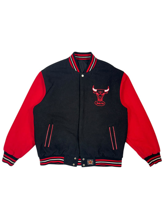 2000s Chicago Bulls JH Design Reversible Varsity Jacket - L