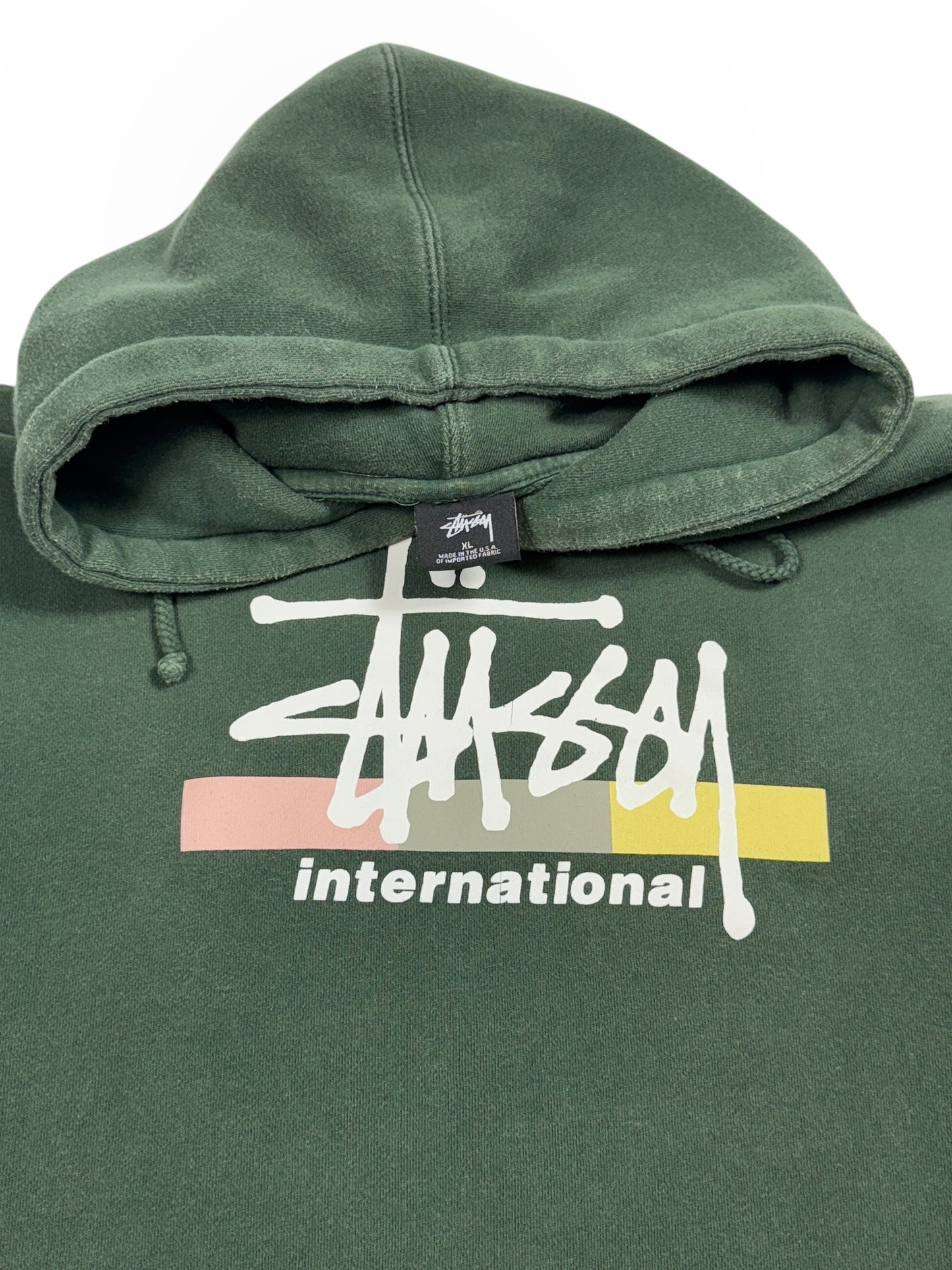 Stussy International Faded Green Hoodie - XL