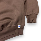 1990s Russell Athletic Chocolate Brown Blank Crewneck - XXL