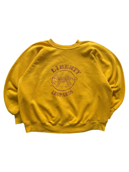 Vintage 1980s Liberty Leopards Mustard Crewneck