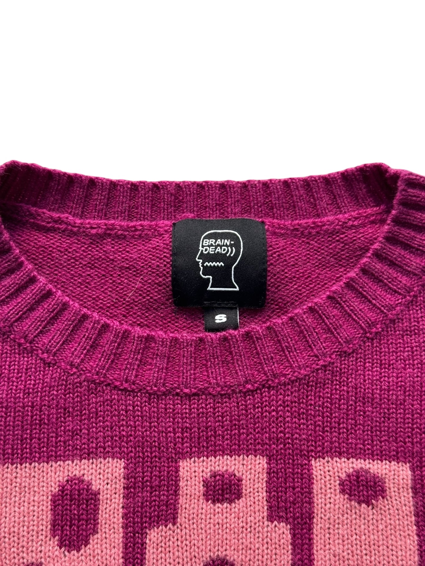 Brain Dead Magenta Knit Sweater