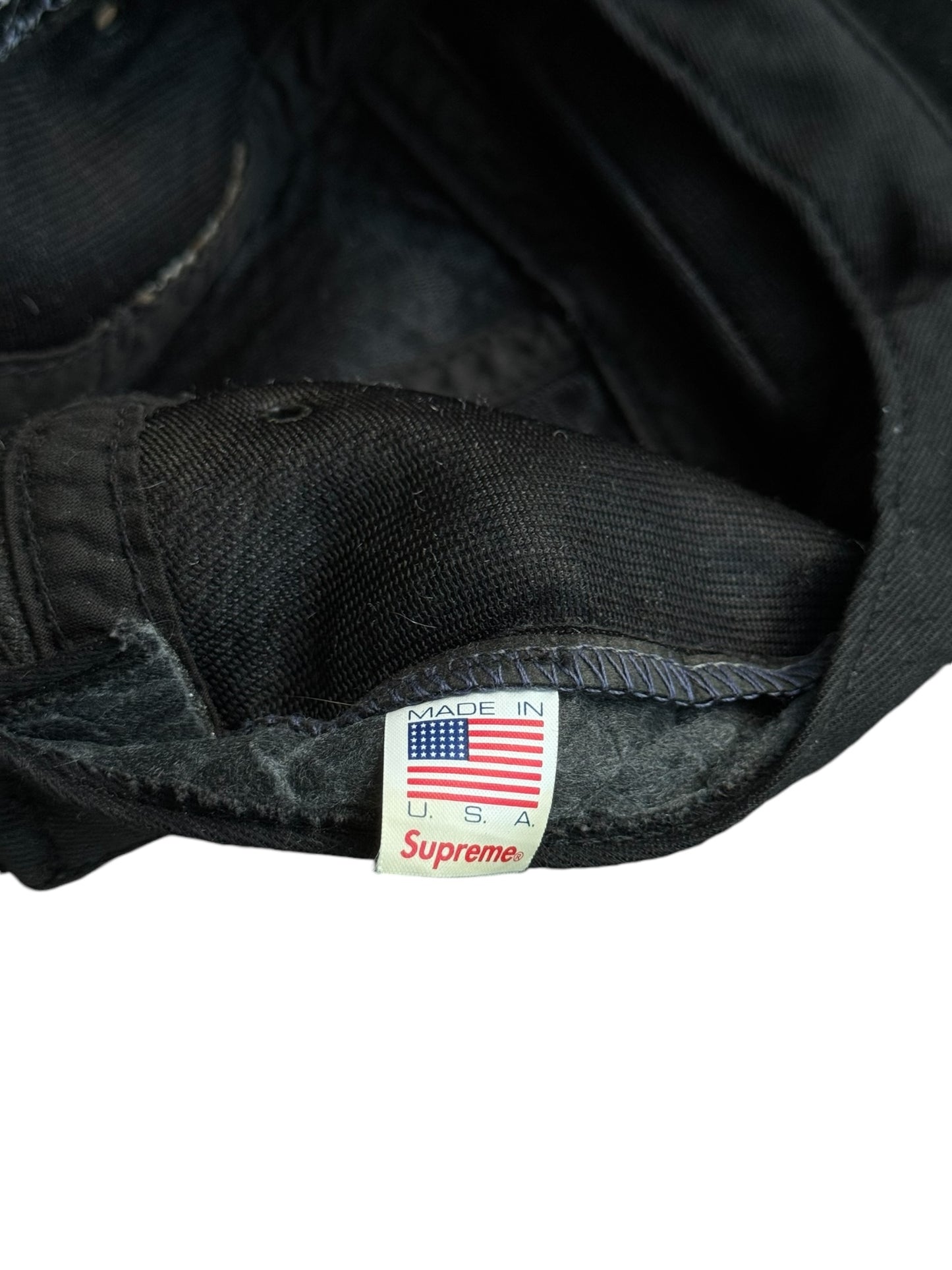 FW11 Supreme Woolrich 5 Panel Black Cap