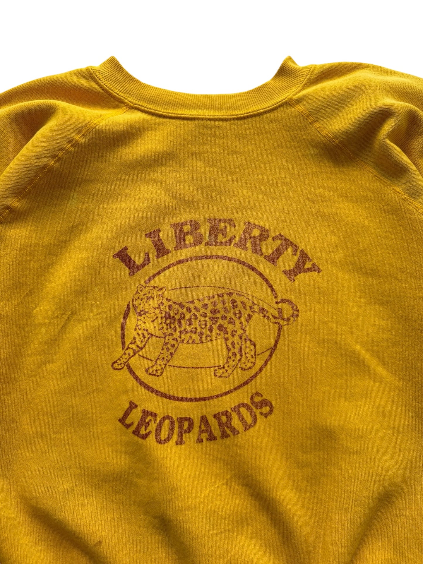 Vintage 1980s Liberty Leopards Mustard Crewneck