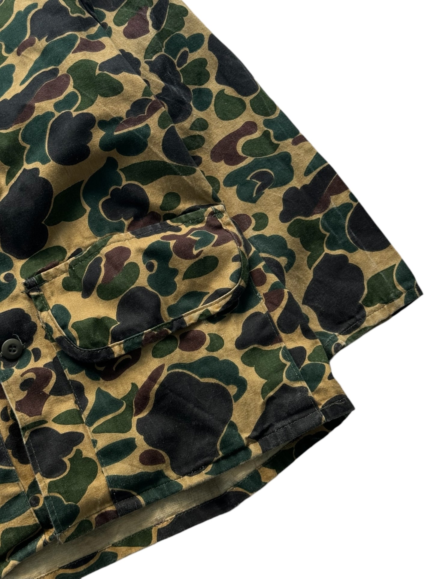 Vintage Duck Camo Made In USA Button Up