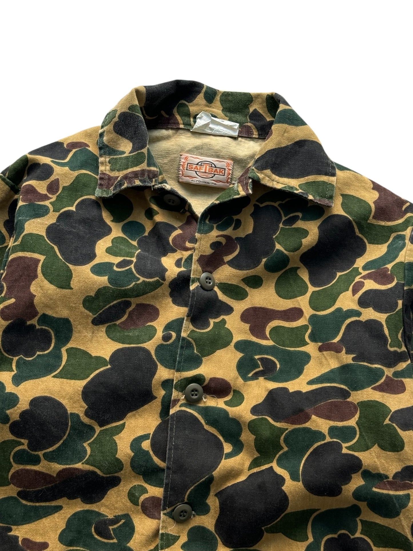 Vintage Duck Camo Made In USA Button Up